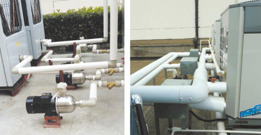 空壓源熱泵熱水工程管道應(yīng)用